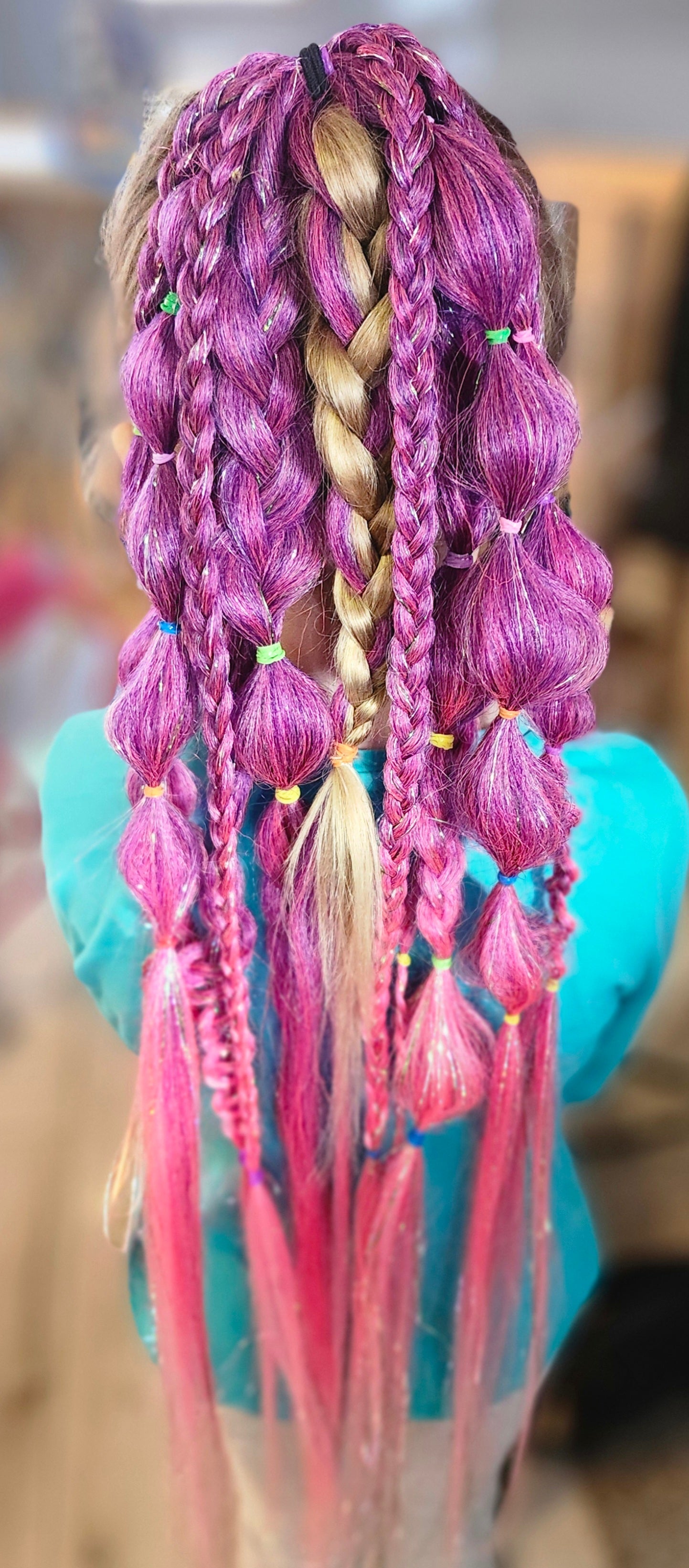 Tie in Bubble Braids
